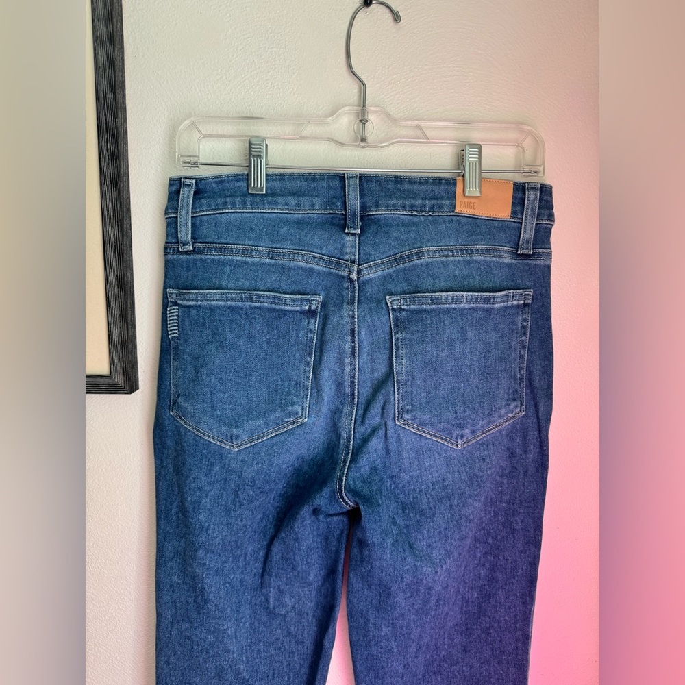 PAIGE Blue Cropped Jeans - Picture 6 of 9